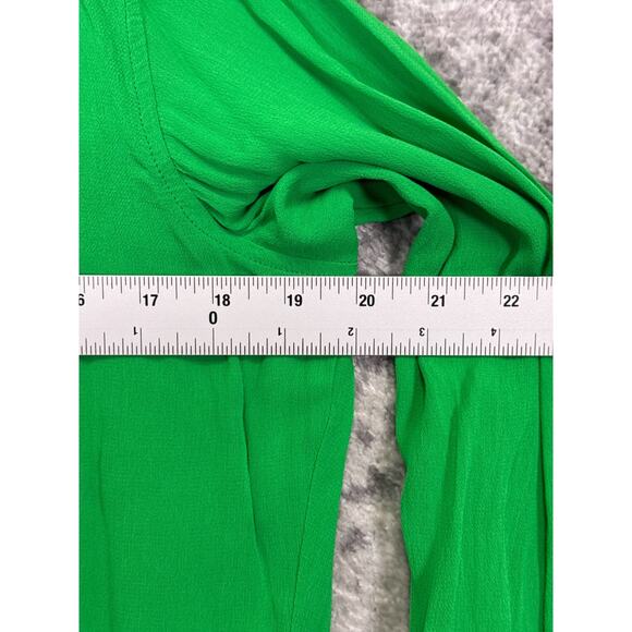 Salt Murphy Shirt Medium Mens Green Crepe Slim Fitted Long Sleeve Button Down - Picture 4 of 8